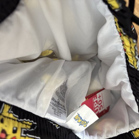 Pokemon Swim Trunks Shorts Boy Size Large 10-12 Pikachu Vacation Pool Beach NWT - Picture 5 of 9